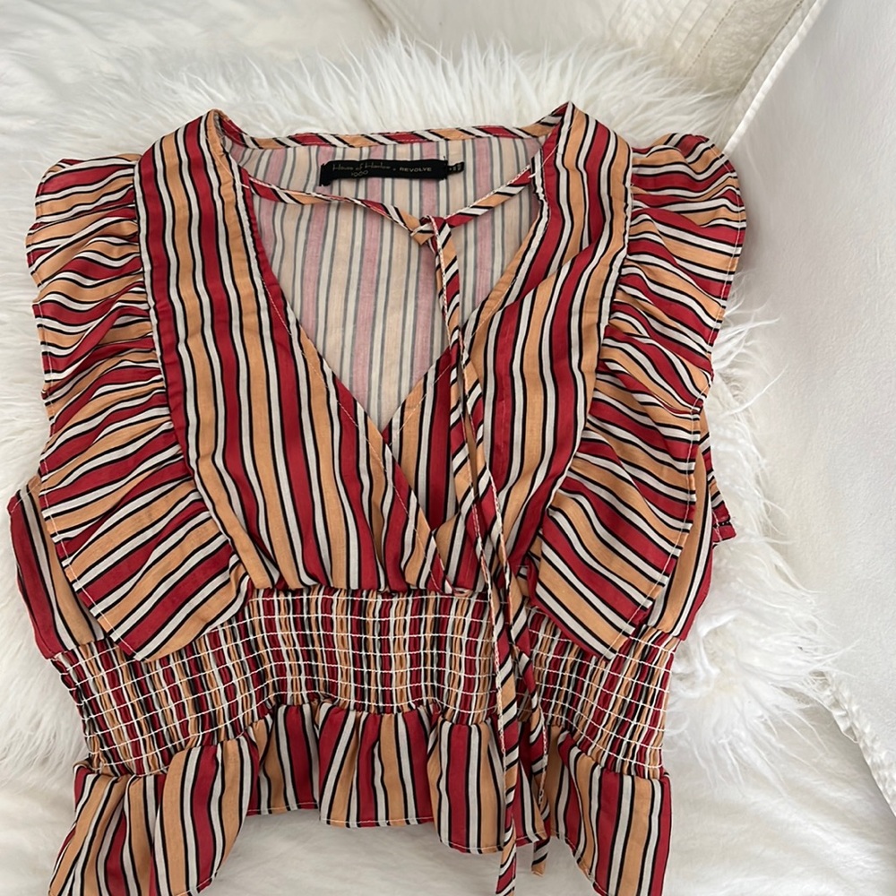 House of Harlow 1960 Revolve striped crop top Sz. M